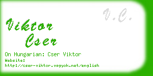 viktor cser business card